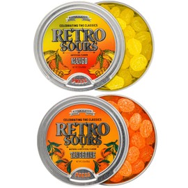 Retro Sours Tangerine + Mango (2 Pack) - Hard Tangy Candy