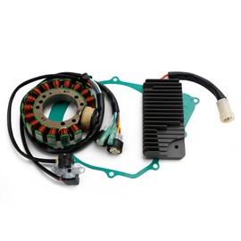 Frezon Magneto Coil Stator 1YW-85510-21, 1UY-85580-20, 2NL-85510-20 + Voltage Regulator 1YW-81960-A0 + Gasket Assy 3GD-15451-00 Fit for Yamaha YFP350U Terra Pro 1988,YFM350ER Moto-4 1987-1989
