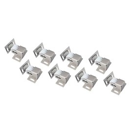 QCAA Heavy Duty Large Jumbo Roller Catch Latch for Closet Doors and Cabinets, Matte Nickel, Made in Taiwan, 8 Pack