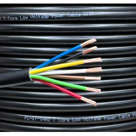 electrosmart 2m 7 Core 16.5A Copper Low Voltage Power Cable 1mm Trailer Tail LED Lighting Wire Caravan 12v 24v