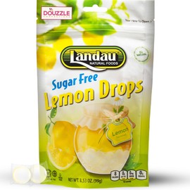 DOUzzle Sugar Free Lemon Hard Candy Drops, Dye Free (1 Pack) Individually Wrapped - Healthy Low Calorie Snack, Gluten Free, All Natural, No Preservatives, No Aftertaste - Kosher Parve