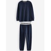 NEXT 2 x Long Sleeve Pyjamas 100% Cotton, Navy/grey