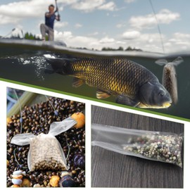 TXXATX PVA Bag Fishing 50 Pieces Feeder Basket Fishing PVA Bags Carp Fishing Quick Dissolve Bait Bag Water Soluble Baits Bag for Carp Fishing Feeding Storage of Boilies, Translucent