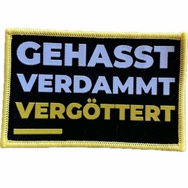 Geasst, Verdammt, Vergöttert Sew-on / Iron-On Patch | Suitable for Böhse Onkelz Music Fan Clothing