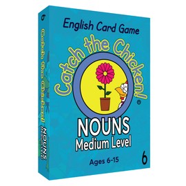 NOUNS English Card Game Catch The Chicken English Card Game Medium Level Children's English Noun Flashcard