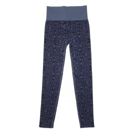 AnyBody Women's Navy Python Jacquard Knit Leggings Size XL (16)