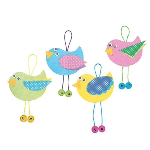 Spring Bird Paper Ornaments Craft Kit - Crafts for Kids