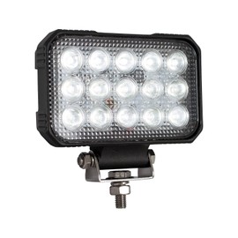 Buyers Products 1492290 Ultra Bright 6" Rectangular Clear LED Spot Light, 15 LEDs, 4,050 Lumens, Blunt Cut Connection w/Stud Mount, LED Lights for Trucks, Trailers, ATVs, Salt Spreaders & More