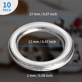 M12 Transmission Drain Plug Gasket Fits for Toyota 4Runner Lexus, Replacement for The Part# 35178-30010, 10 Pack