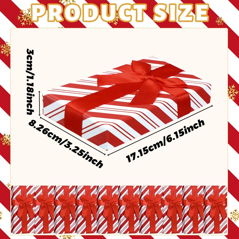 Yeyeplum 12 Pcs Christmas Gift Boxes with Lids Bow Velvet
