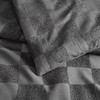 TRULY SOFT Textured Checkered Grey Full/Queen 3 Piece Comforter Set,