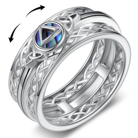 Sobriety Spinner Ring 925 Sterling Silver Alcoholics Anonymous Ring AA Symbol Recovery Gifts Sobriety Gifts for Men Women (Size:10), Sterling Silver, No Gemstone