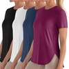 Locoowai 4 Pack Women's Workout T Shirts Short Sleeve Athletic