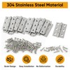Stainless Steel Cabinet Folding Hinges: 20 Pcs 1.73 Inch Small