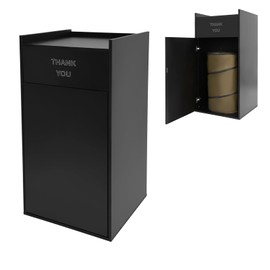 Akynjtbca Trash Can Cabinet, 30L/27.24Qt Kitchen Trash Can,Commercial Restaurant Trash Bin Cabinet with Swing-Open Door for Restaurants, Cafeterias, Office