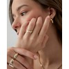 PAVOI 14K Yellow Gold Plated Heart Stackable Ring for Women