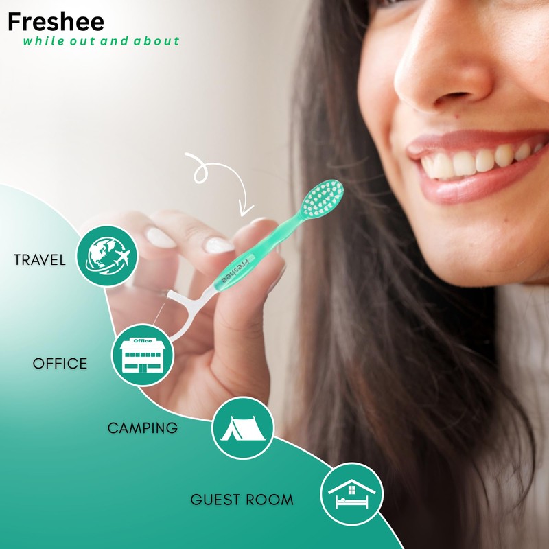 Freshee Paste - 5 in 1 Disposable Mini Toothbrush with
