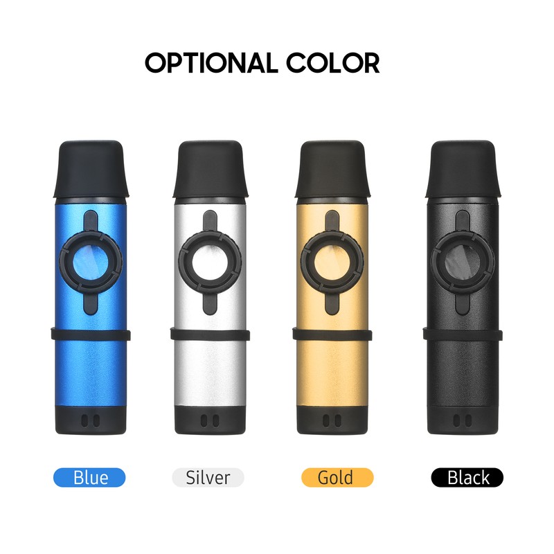 Aluminum Alloy Kazoo Woodwind Instrument Musical Instrument for Beginners Blue