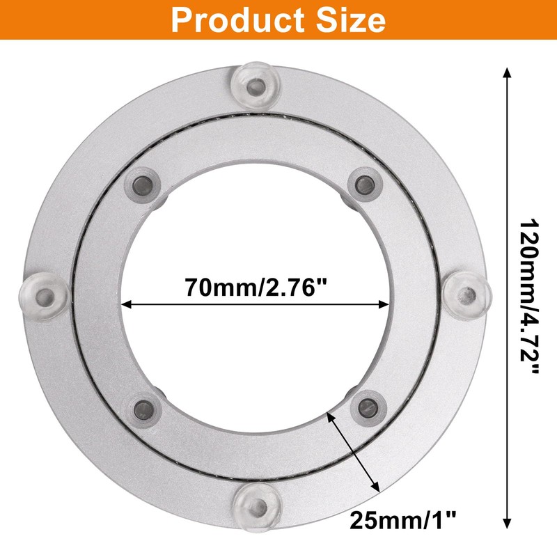 SWZHAI Lazy Susan Hardware 4 Inch, 1Pcs Round Lazy Susan