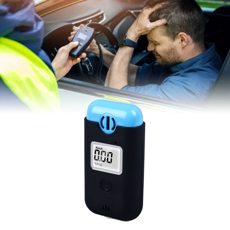 Drunk Driving Tester Blowing Type High Accuracy LCD Screen Handheld