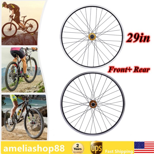 Unbranded 29" Front + Rear Bicycle Wheel Set Mountain Bike