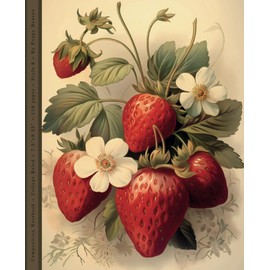 Composition Notebook: Vintage Aesthetic Lined Notebook Journal for Boys, Girls, Kids, Teens, Adults, and Students | 110 Pages | College Ruled | Strawberry