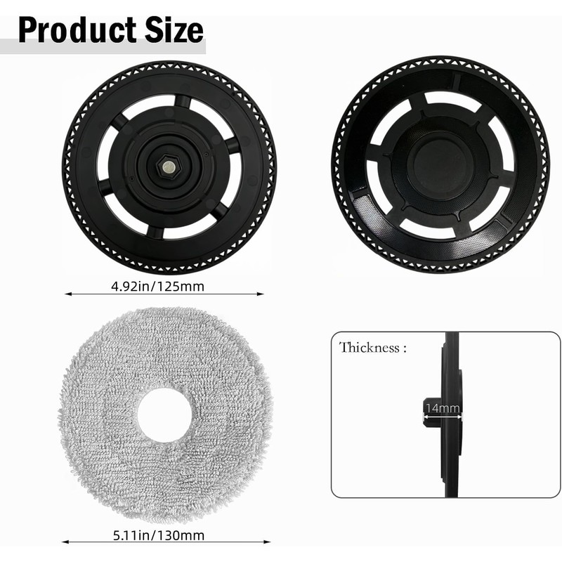 4 Mop and 2 Mop Pad Plate Accessories for iRobot