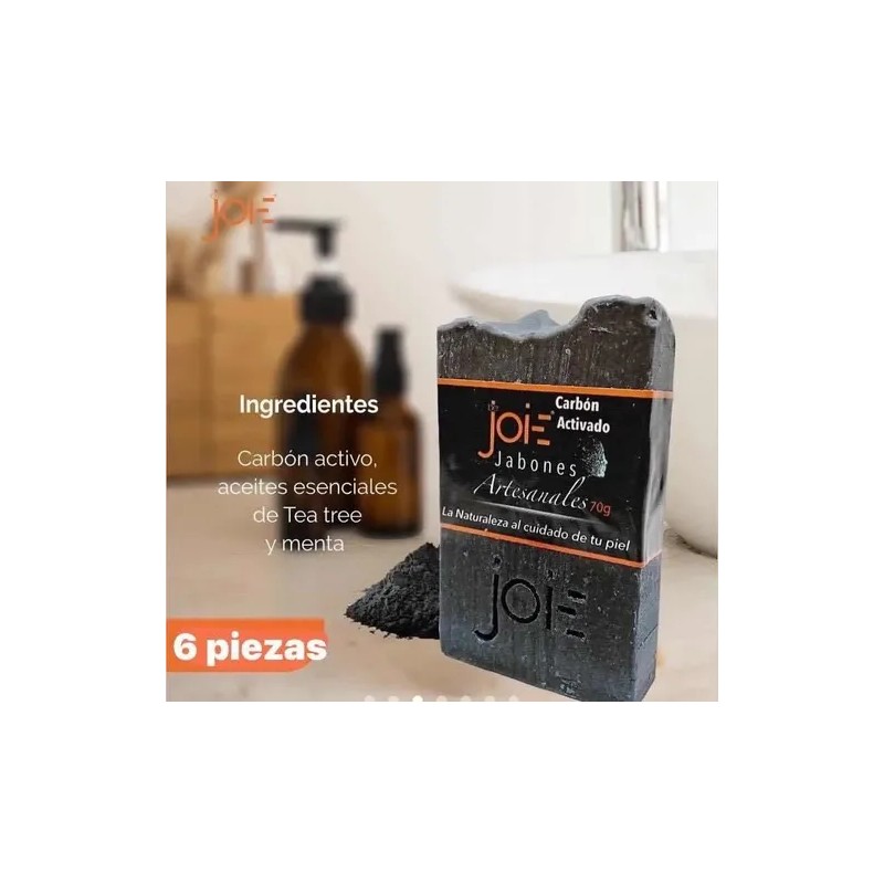 Jabón Artesanal Vegano De Carbón Activado Vegan Handmade Activated Charcoal