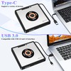 NOLYTH External CD Drive for Laptop: with 15W Wireless Charger