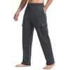PINSPARK Cargo Sweats for Men with Pockets Baggy Cotton Sweatpants