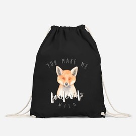 MoonWorks Gym Bag You Make Me Fox Devils Wild Love German Saying Love Quote Funny in Love Boyfriend Girlfriend, Foxdevilswild Black