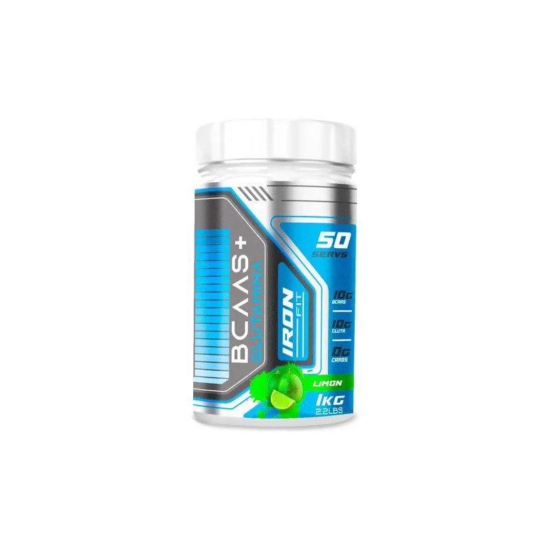 Aminoácidos Bcaas Glutamina Iron Fit 1kg Cu 2 Piezas