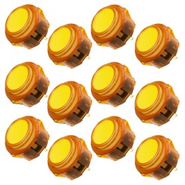 QANBA Gravity Ks Mechanical Arcade Buttons 30mm 24mm Snap-in Mechanical Pushbutton (Boxed… (Clear Orange E11(12 pcs))