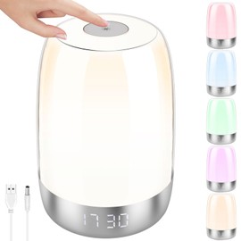 Sunrise Alarm Clock, Adjutsable Safe White Sunrise Alarm Clock Light, Verstaile Wake Up Night Light, Low Noise Dimmable Sun Light Lamp Kit for Your Bedroom
