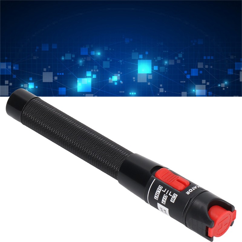 Black Fiber Optic Visual Fault Locator Anti Slip Handle Ergonomic
