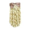 Regency Style Curled Ponytail Hair Extension with Pink Bow, Spiral