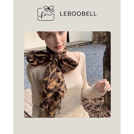 LEBOOBELL Women's Leopard Scarf Lightweight Women's Scarf Elegant Scarves for Spring Summer All Year Round, khaki