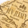 Totally Bamboo Destination New Jersey State Shaped Cutting Board, Charcuterie