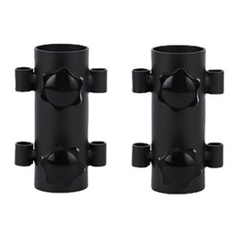 Geieold 2 x Awning Pole Fixing Tube Ground Bracket Windproof Tent Roof Support Pole Fixing