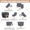 VANSOFY Extra Large Reclining Sectional Couch Covers, Washable 5-Piece Sofa