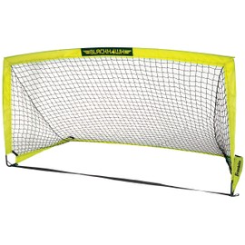 Franklin Sports Blackhawk Backyard Soccer Goal - Portable Kids Soccer Net - Pop Up Folding Indoor + Outdoor Goals - 12' x 6' - Optic Yellow