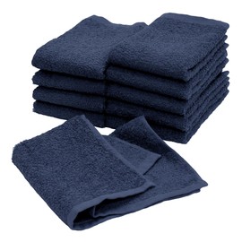 Commercial Hand Towels, Hot Towels, 120 Momme, Set of 10, Navy, Made in Japan, Senshu Towels, Instant Absorption, Quick Drying, Quick Drying, Room Drying, Durable, Solid, 100% Cotton