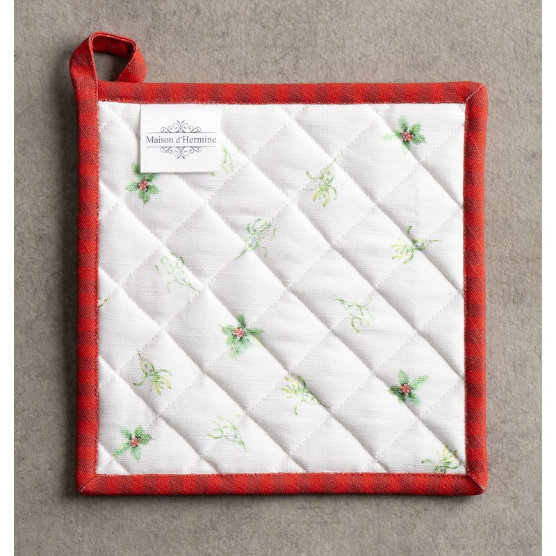Maison d' Hermine Oven Mitt + Pot Holder 100% Cotton