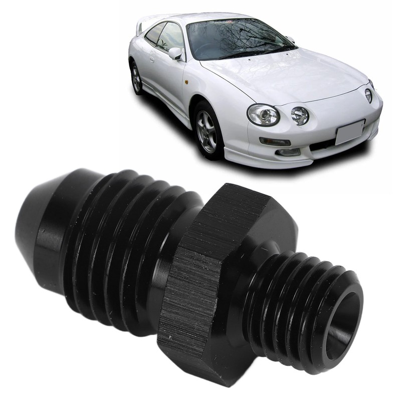 1 Pair AN4 to M8 Oil Cooler Fitting Adapter Black