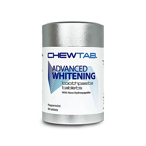 Weldental Chewtab Advanced Whitening Toothpaste Tablets with Nano Hydroxyapatite (Peppermint)