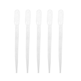 YOKIVE 5 Pcs Pipette Dropper, Graduated Dropper with Tip, Transfer Liquid, Great for Laboratory, Chemistry, DIY Project (Clear, 3ML)