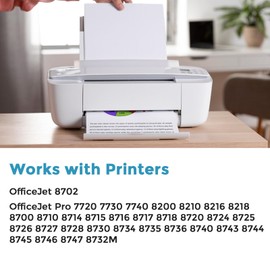 952XL Ink Cartridges Combo Pack for HP 952 XL Printers 8710 7740 Compatible for HP952XL Black Color HP952 4-Pack for OfficeJet Pro 8720 8725 8210 8715 8702 8740 7720 8730 8216 8700 Cyan Magenta Yellow