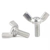 10 Pcs M8 Carbon Steel Zinc Plating Wing Butterfly Screws