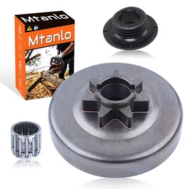 Mtanlo for Husqvarna 455 460 461 Rancher Clutch Drum Kit - 3/8"-7 Spur Sprocket with Worm Gear & Bearing for Jonsered CS2255 & for RedMax GZ550 Chainsaws, OEM Part #537291604