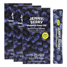 Jenny's Berry Blueberry Puree 100 20g / 제니즈베리 블루베리 퓨레 100 20gX14스틱X3개  스페인산 10024765215673596